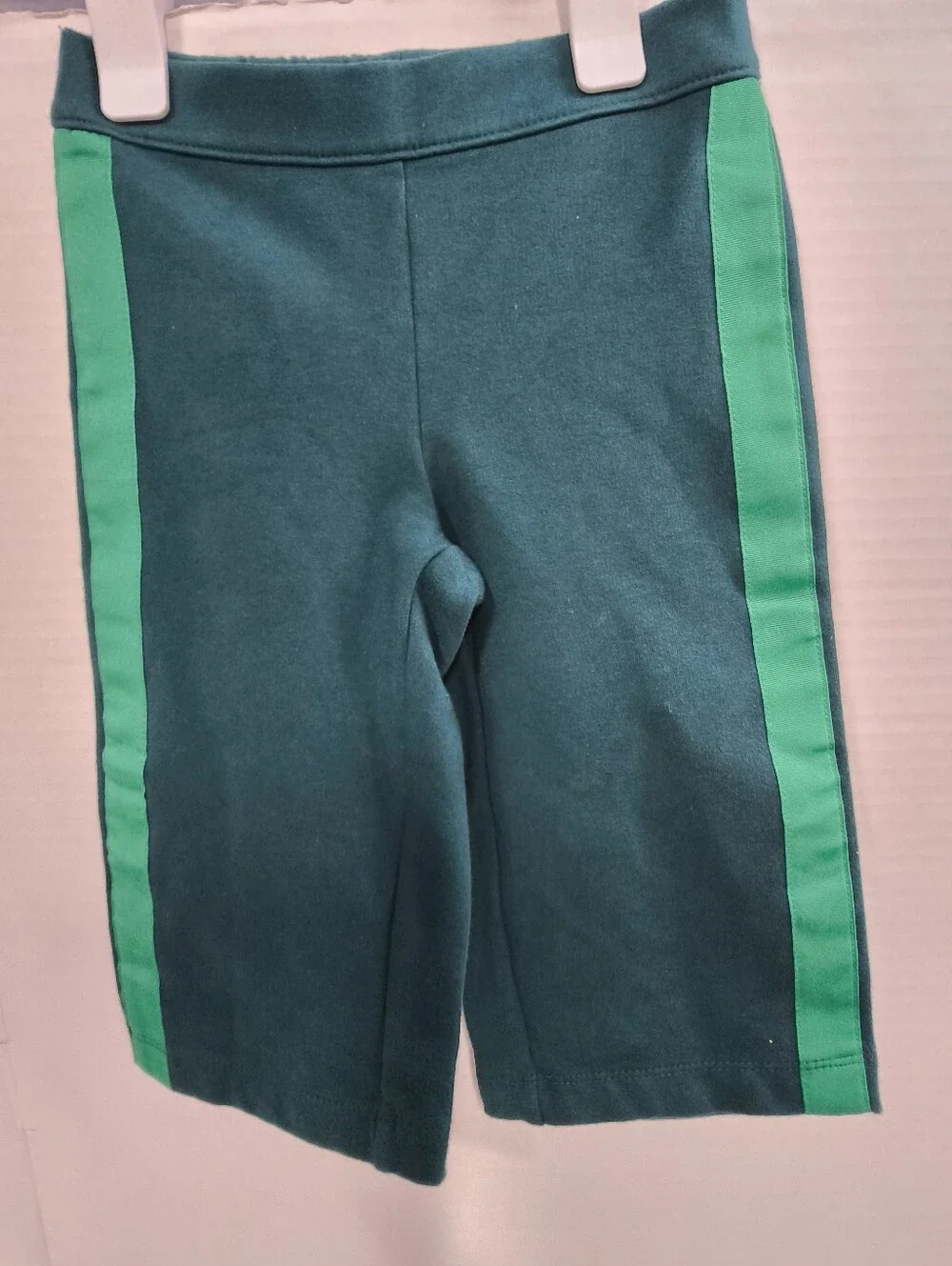 Nwot Janie And Jack Baby Size 18/24 Months Green Athletic Pants with Side Stripe